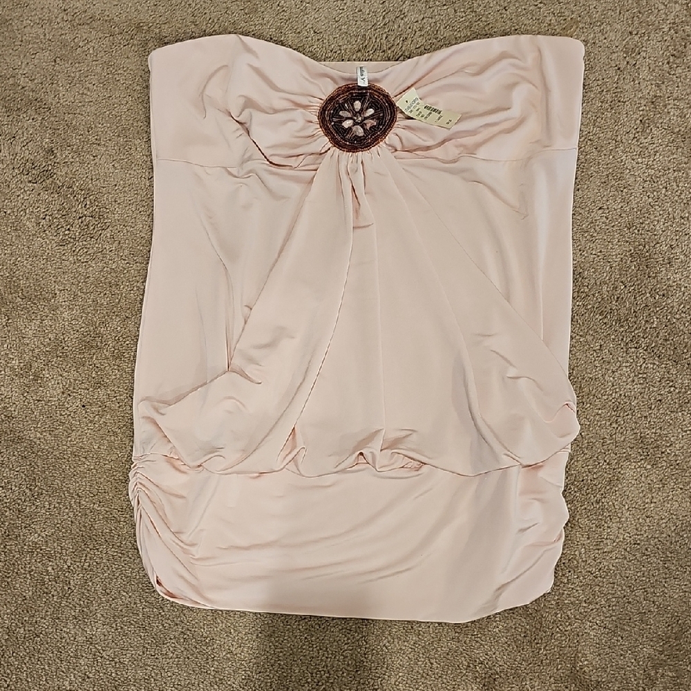 Studio Y Blush Pink Strapless Top